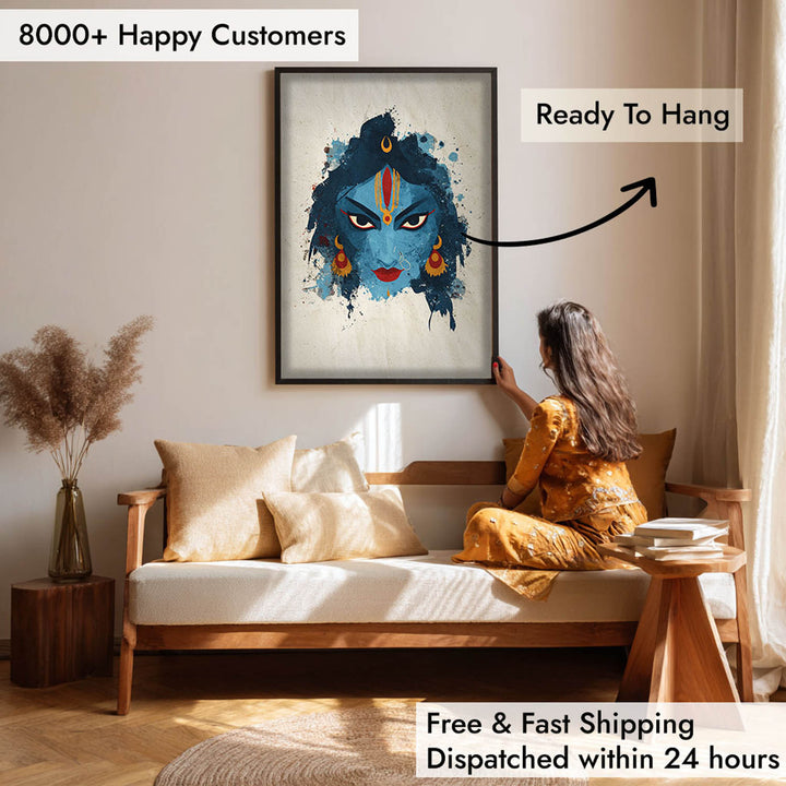 Kali Devi Painting – Fierce Goddess Wall Art