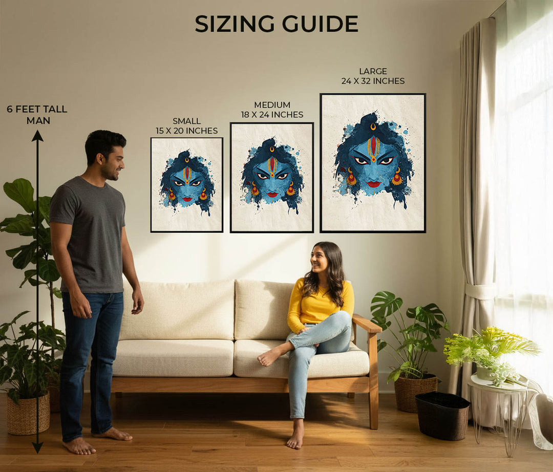 Kali Devi Painting – Fierce Goddess Wall Art