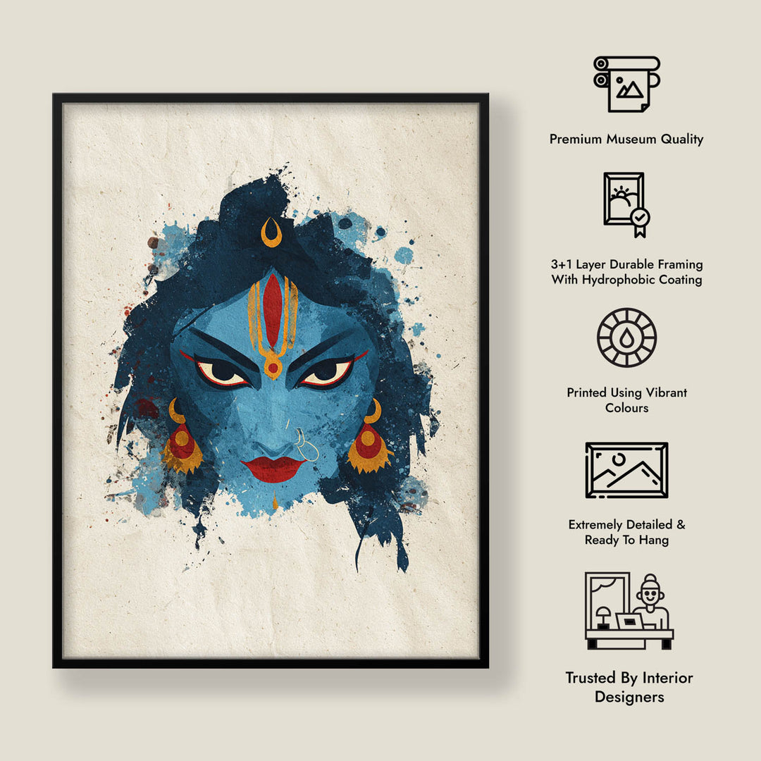 Kali Devi Painting – Fierce Goddess Wall Art