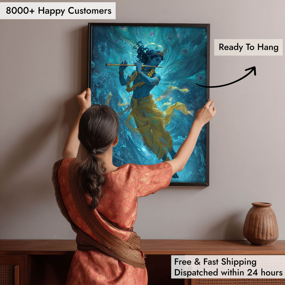 Krishn Painting – Flute Wall Art