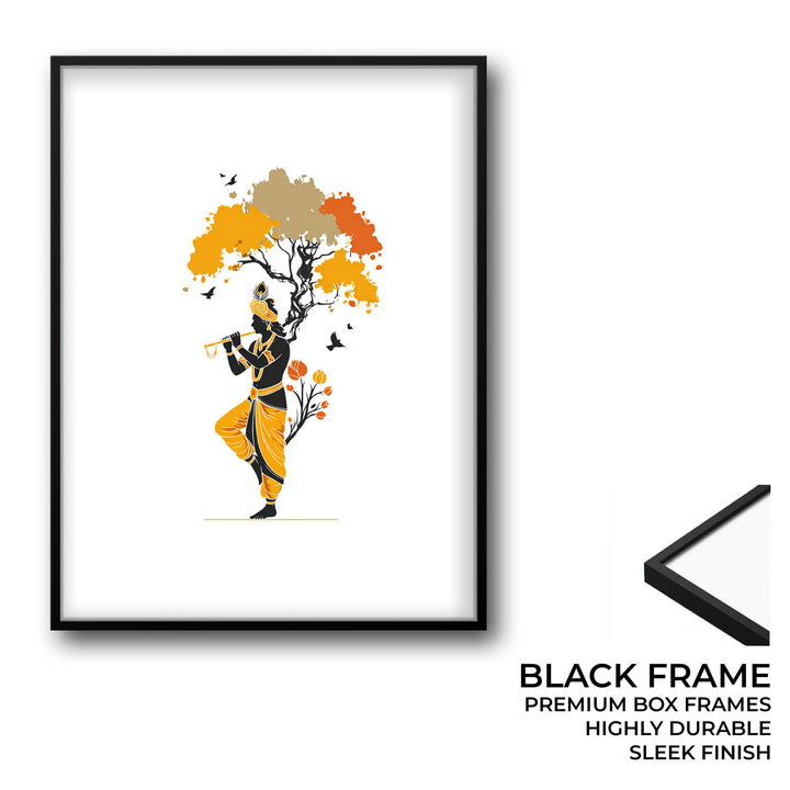 Krishna Playing Flute Under Tree – Vastu Painting