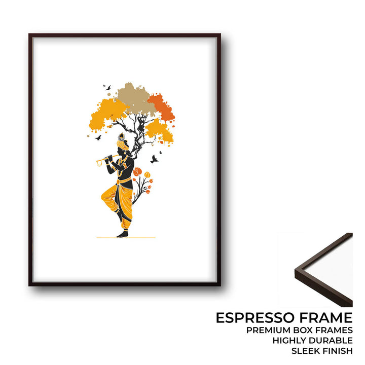 Krishna Playing Flute Under Tree – Vastu Painting