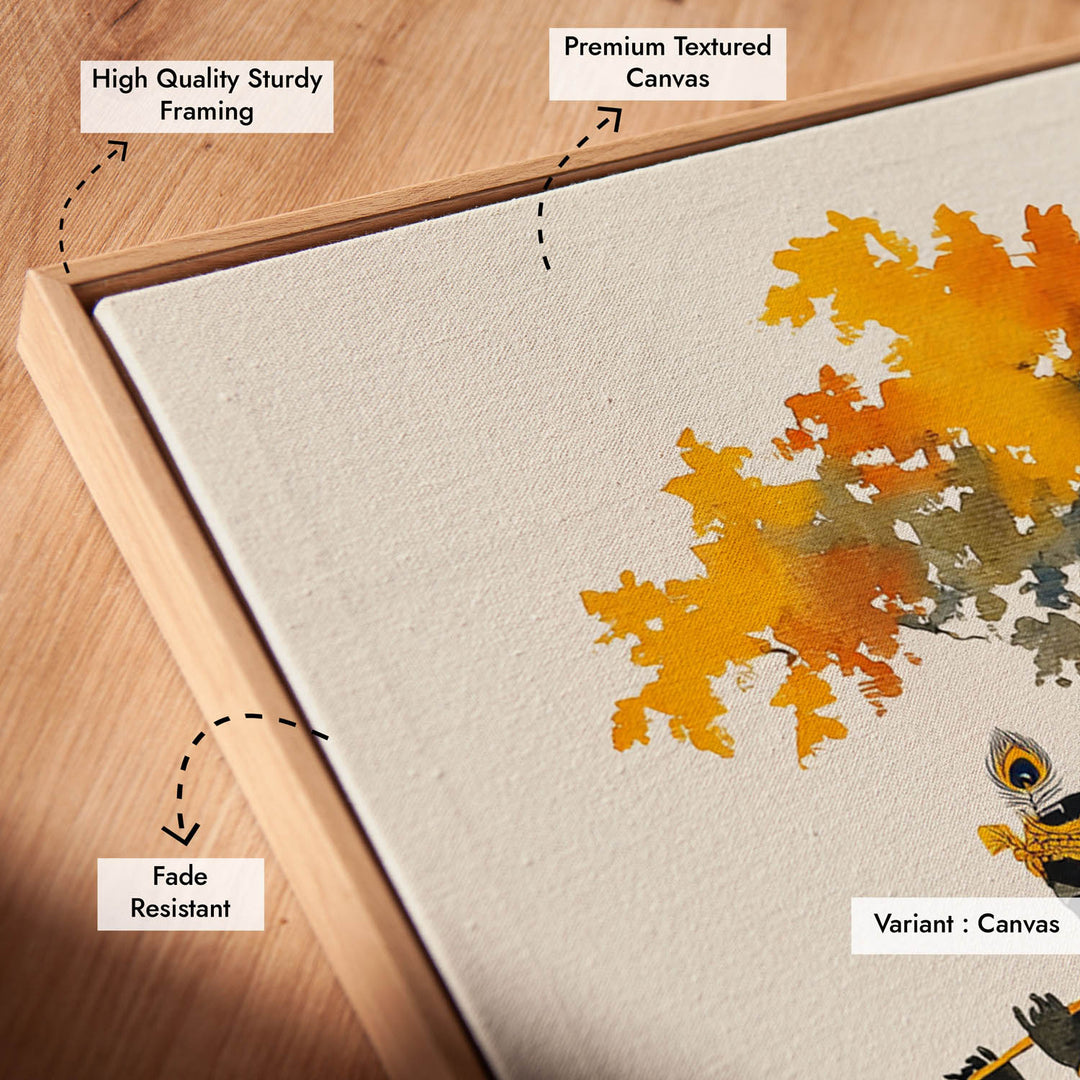 Krishna Under the Tree – Vastu Painting