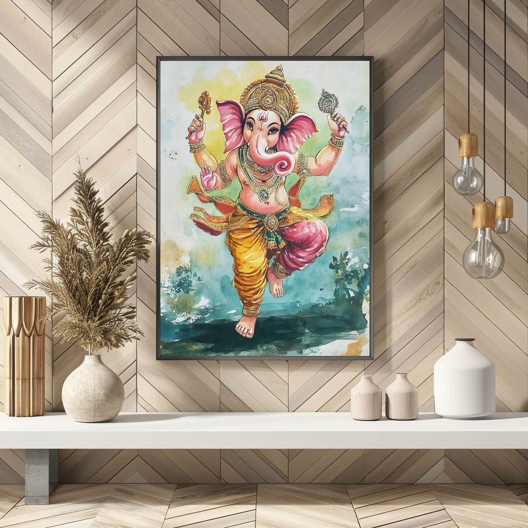 lord-ganesh-dancing-vastu-painting