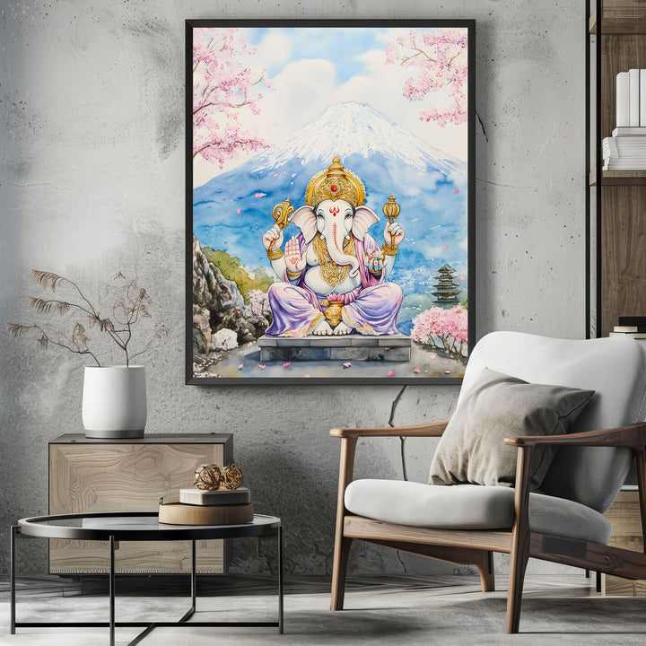 lord-ganesha-sitting-in-himalaya-vastu-painting