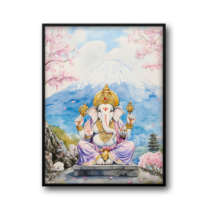 Lord Ganesha sitting in Himalaya - Vastu Painting
