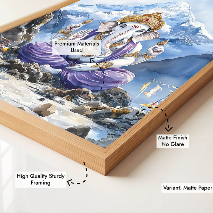 Lord Ganesh in Himalaya - Vastu Painting