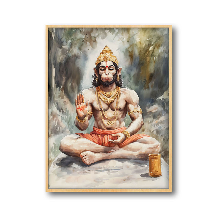 lord-hanuman-meditating-vastu-painting
