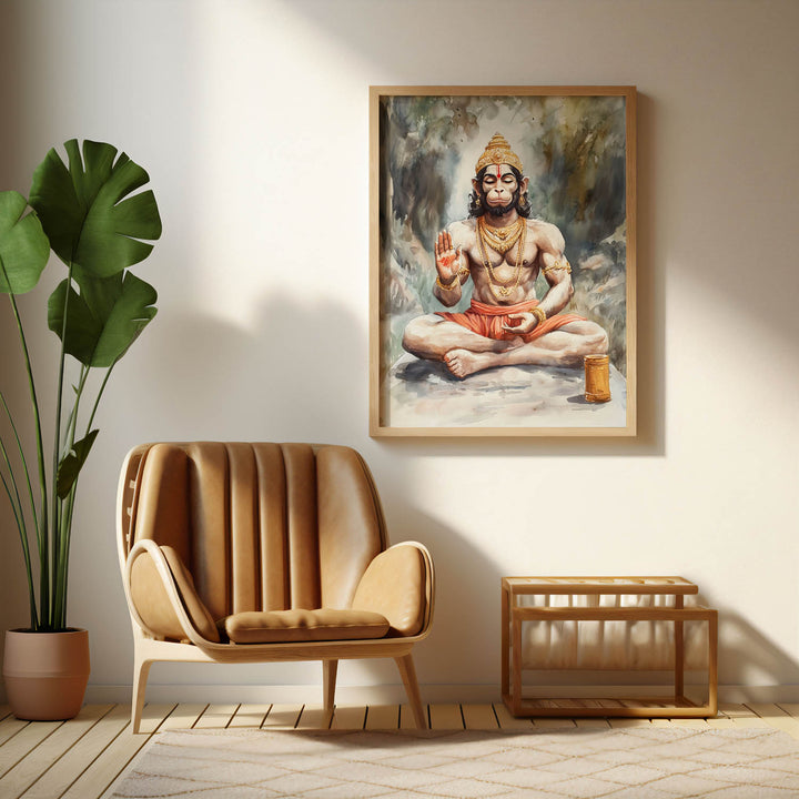 lord-hanuman-meditating-vastu-painting