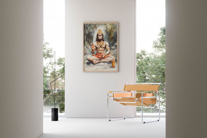 lord-hanuman-meditating-vastu-painting