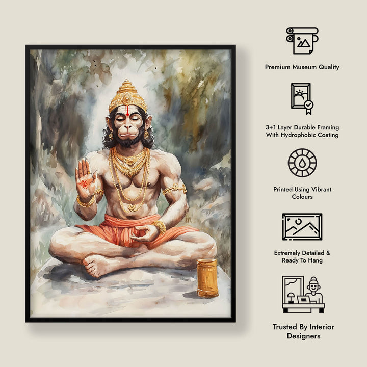 lord-hanuman-meditating-vastu-painting