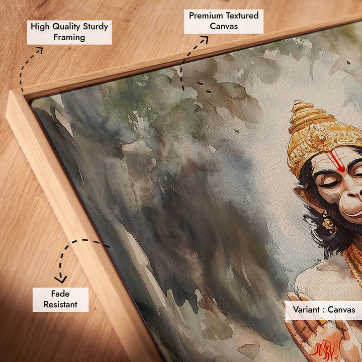 Lord Hanuman Meditating - Vastu Painting