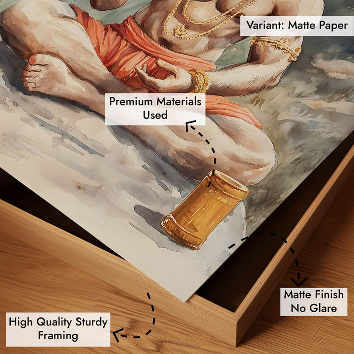 Lord Hanuman Meditating - Vastu Painting