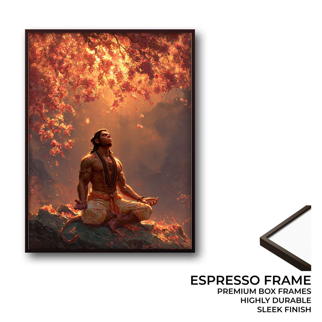 Lord Hanuman Meditation Painting – Vastu Wall Art
