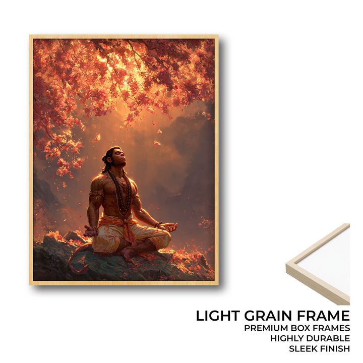 Lord Hanuman Meditation Painting – Vastu Wall Art