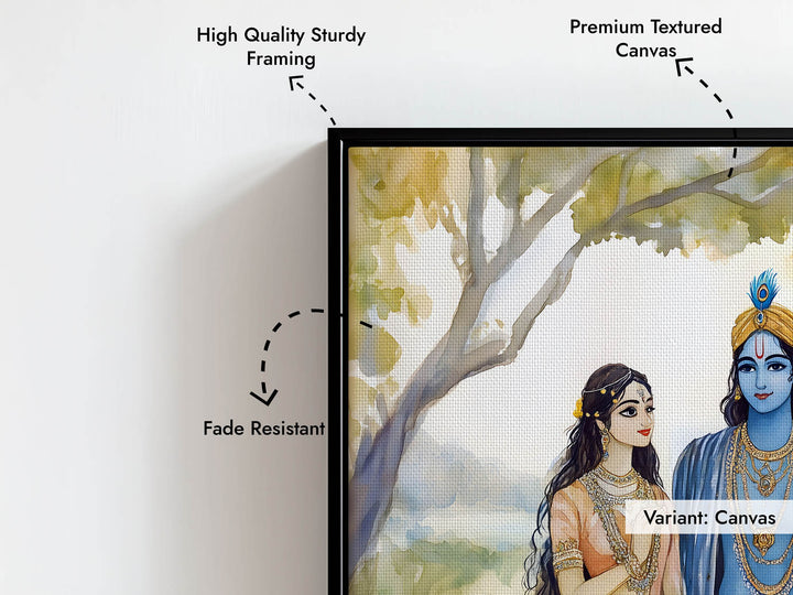 Lord Krishn & Goddess Radha  - Vastu Painting