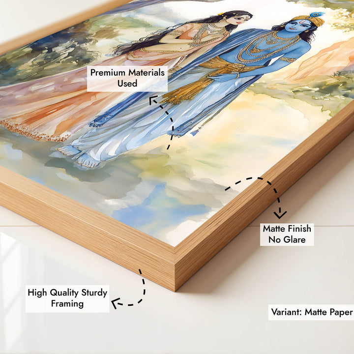 Lord Krishn & Goddess Radha  - Vastu Painting