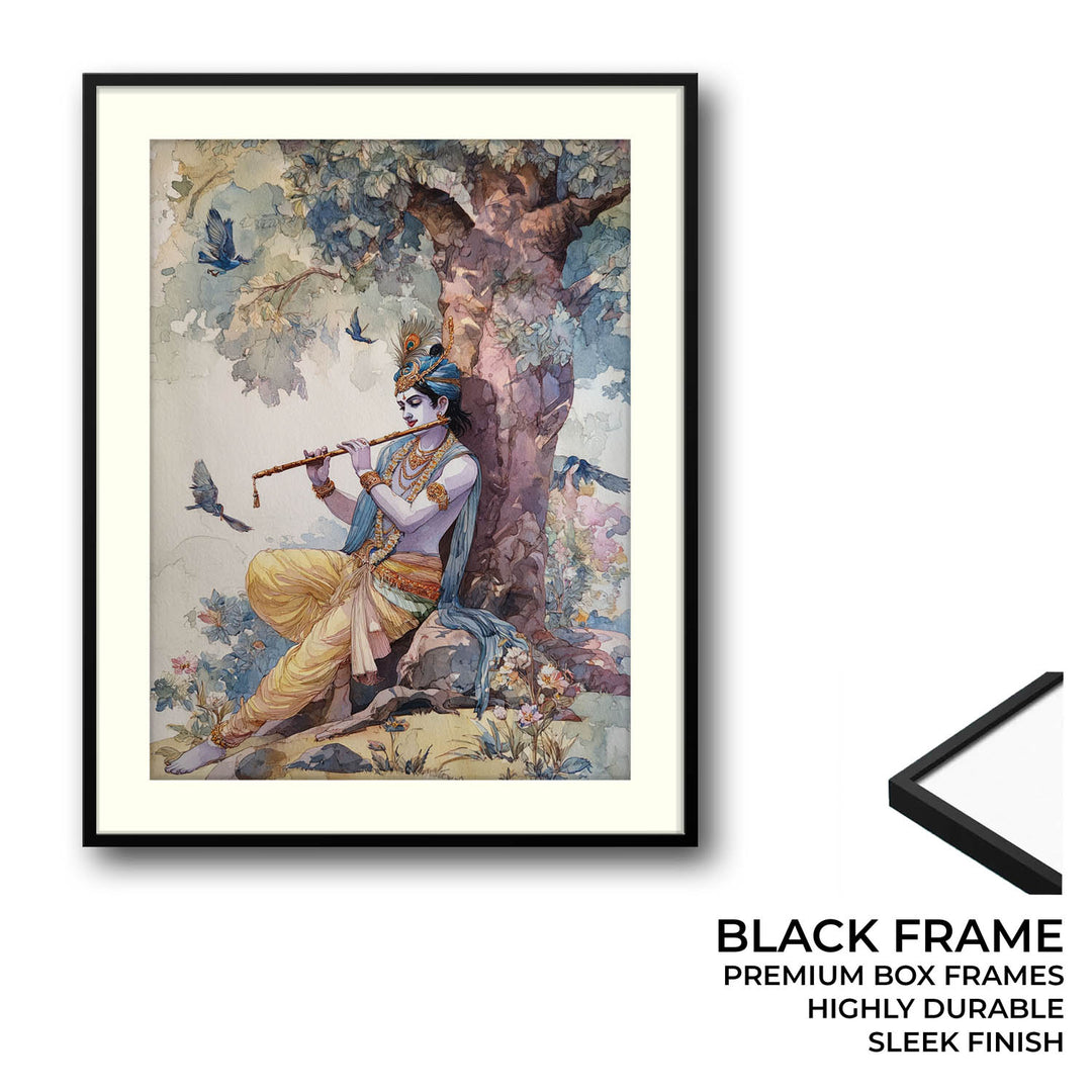 Lord Krishna Flute Painting – Vastu Wall Art