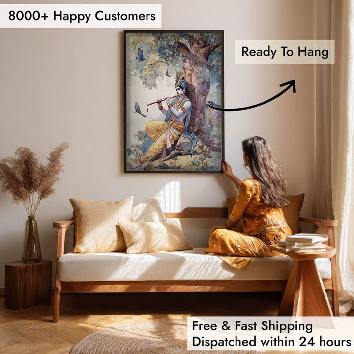 Lord Krishna Flute Painting – Vastu Wall Art