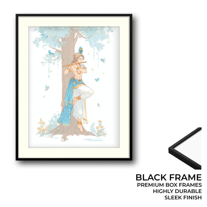Lord Krishna Flute Wall Art – Vastu Painting for Home Decor