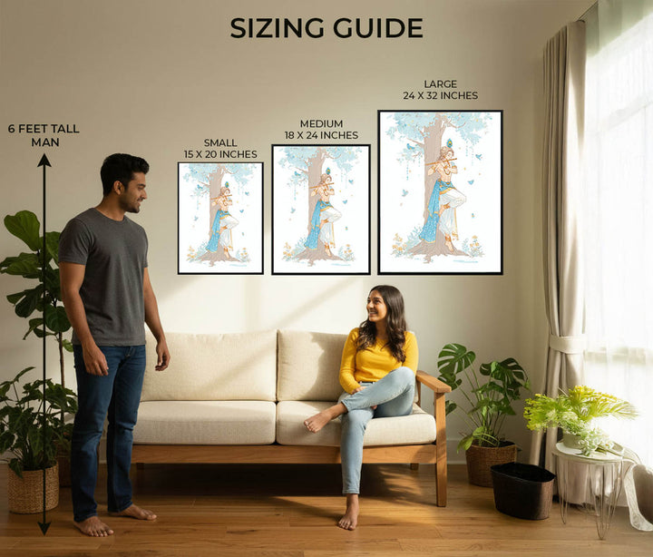 Lord Krishna Flute Wall Art – Vastu Painting for Home Decor