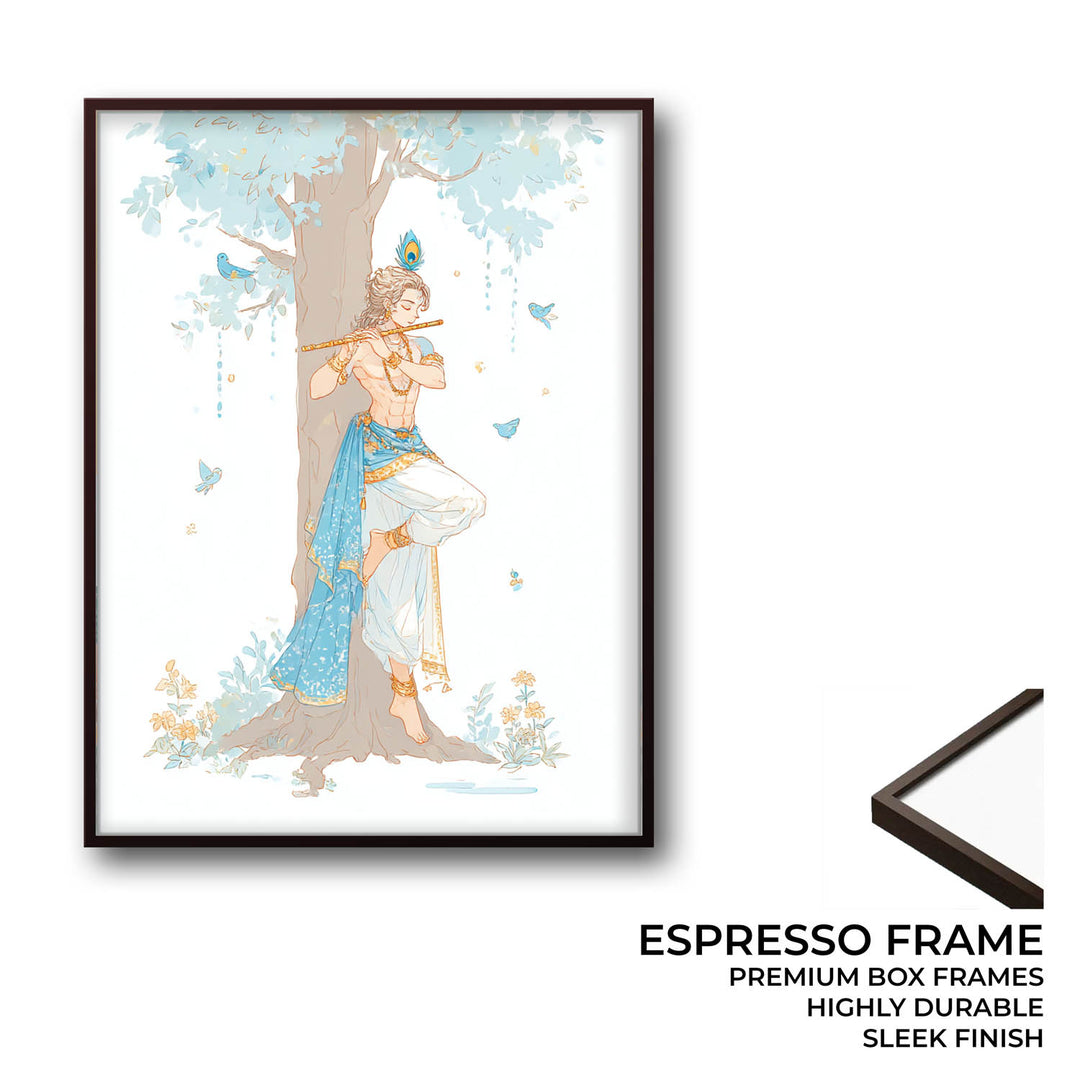 Lord Krishna Flute Wall Art – Vastu Painting for Home Decor