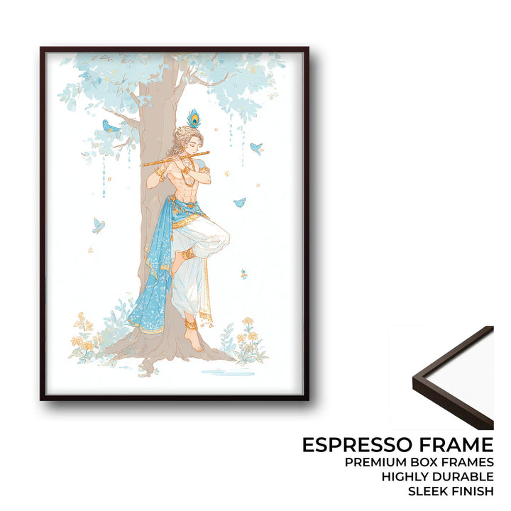 Lord Krishna Flute Wall Art – Vastu Painting for Home Decor