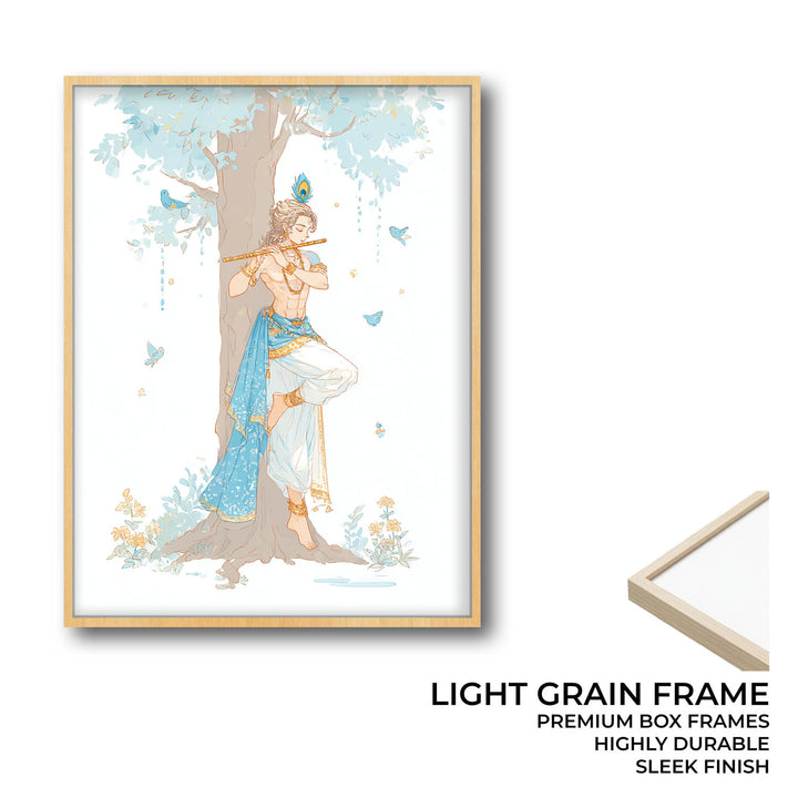 Lord Krishna Flute Wall Art – Vastu Painting for Home Decor