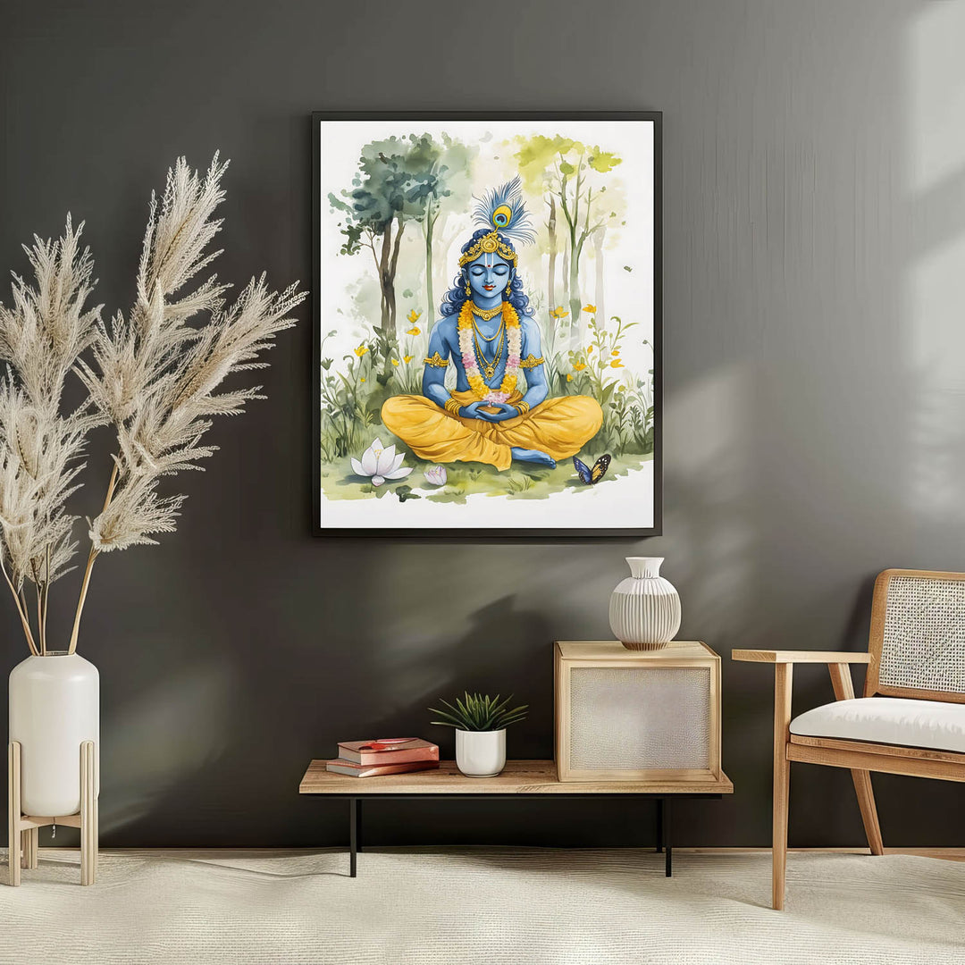 lord-krishna-meditating-vastu-painting