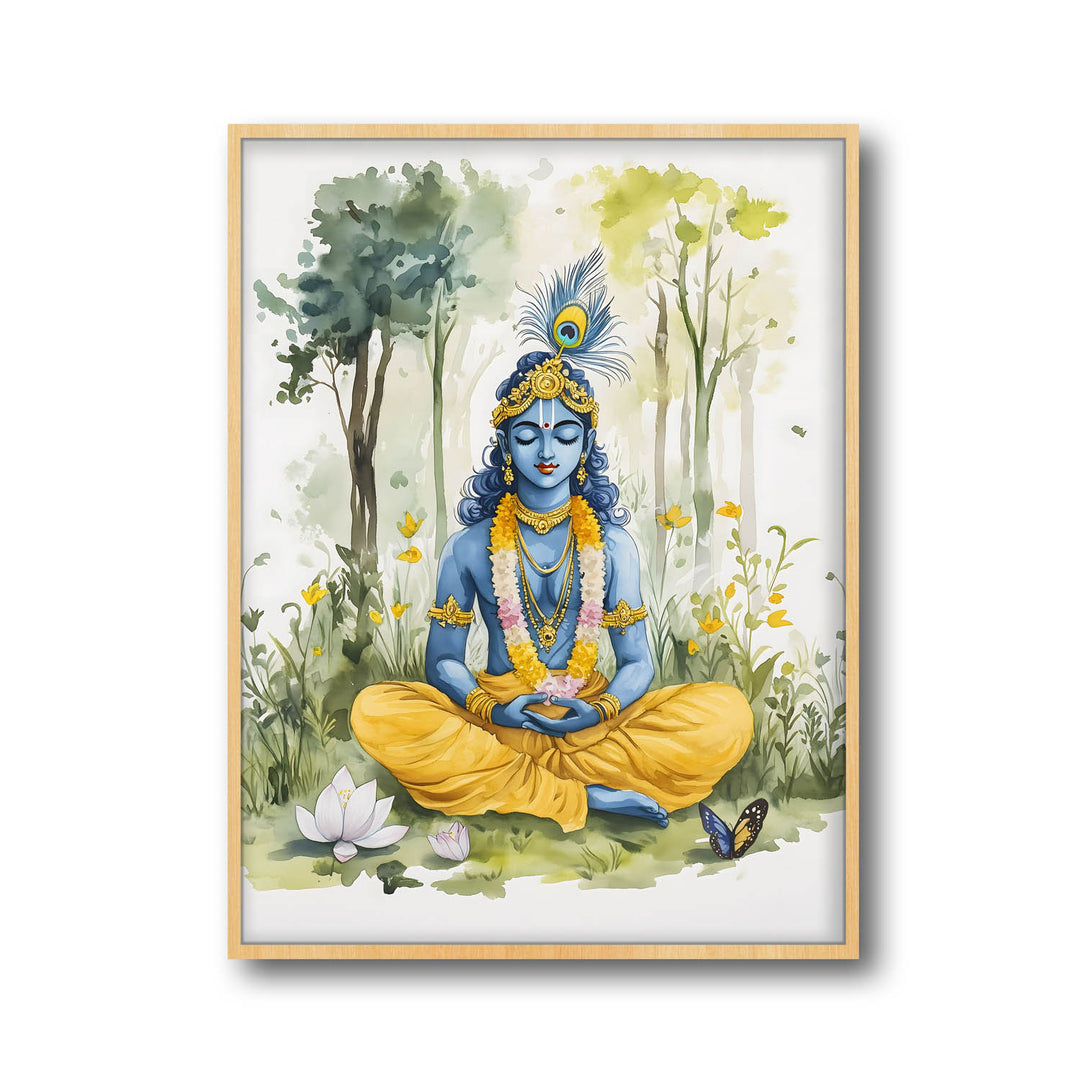 lord-krishna-meditating-vastu-painting