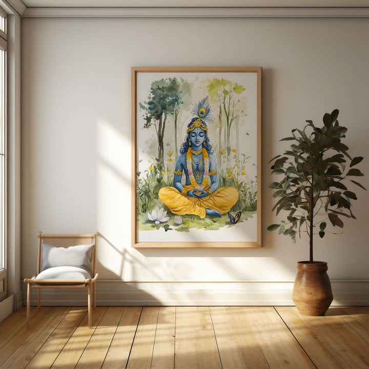 lord-krishna-meditating-vastu-painting