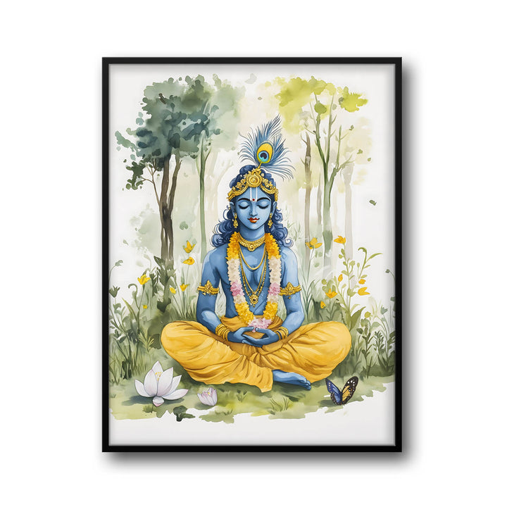 Lord Krishna Meditating  - Vastu Painting