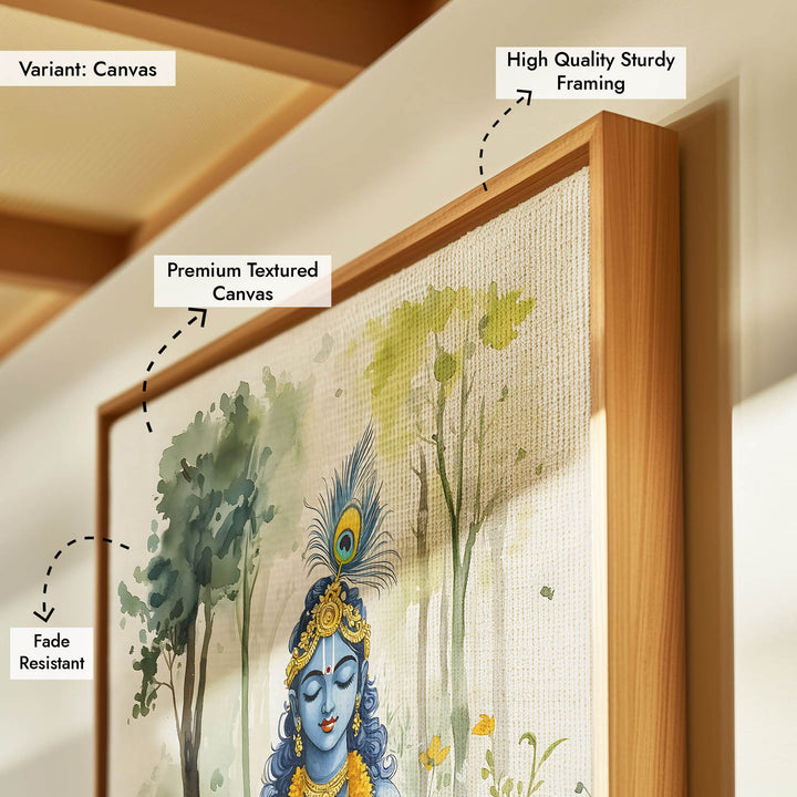 Lord Krishna Meditating  - Vastu Painting