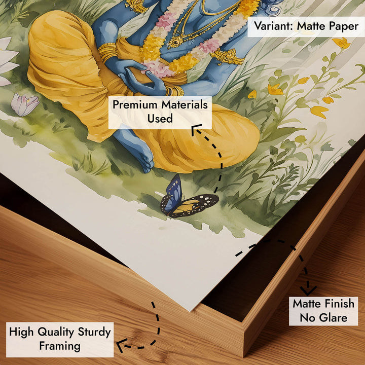 Lord Krishna Meditating  - Vastu Painting