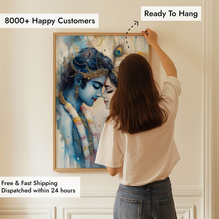Lord Krishna & Goddess Radha - Vastu Painting