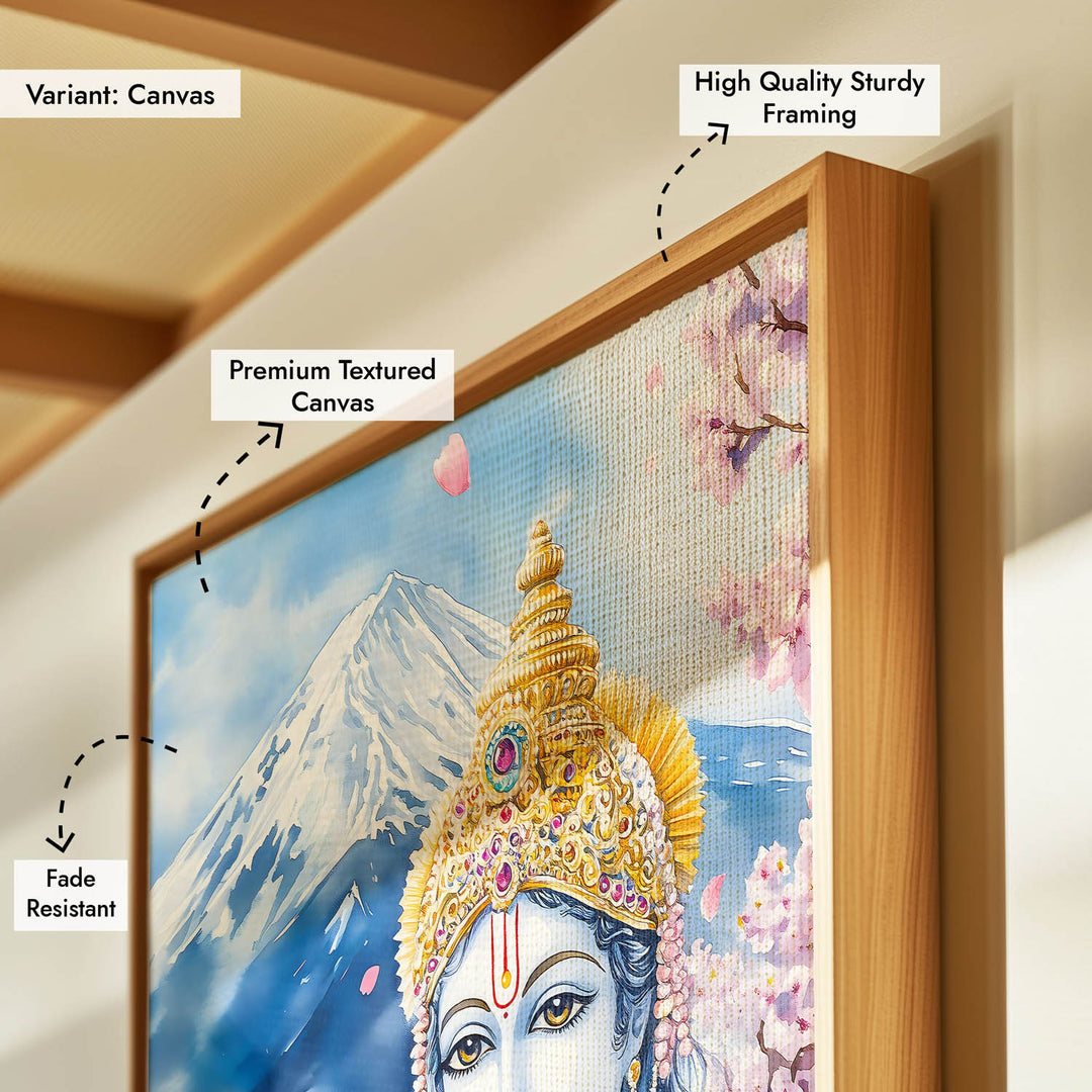 Lord Krishna in Himalaya - Vastu Painting