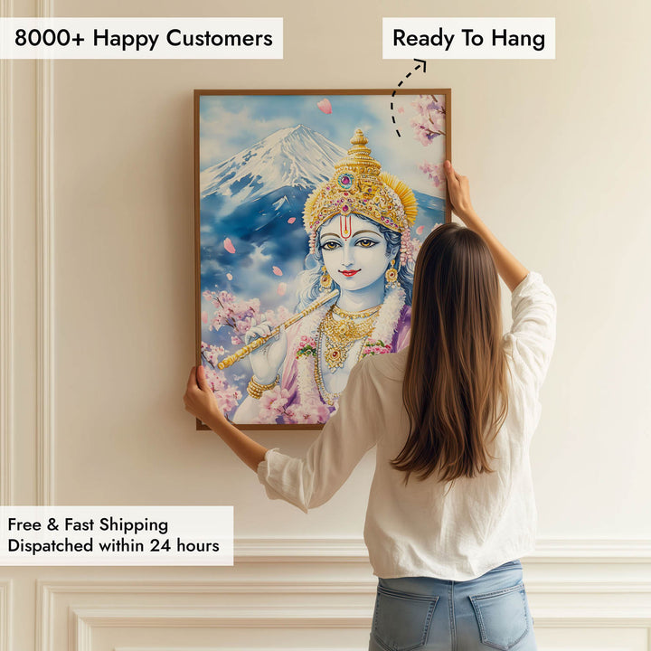 Lord Krishna in Himalaya - Vastu Painting
