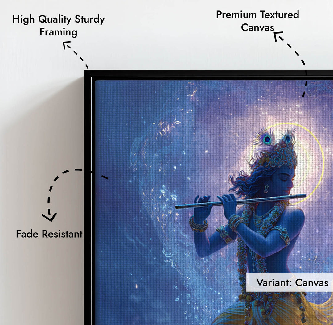 Lord Krishn with Flute - Vastu Painting
