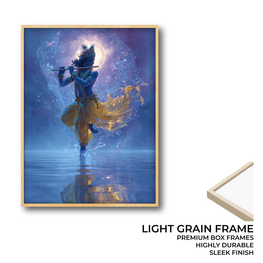 Lord Krishn with Flute - Vastu Painting