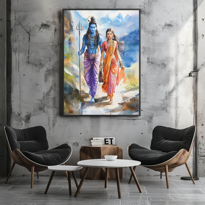 lord-shiv-goddess-parvati-vastu-painting