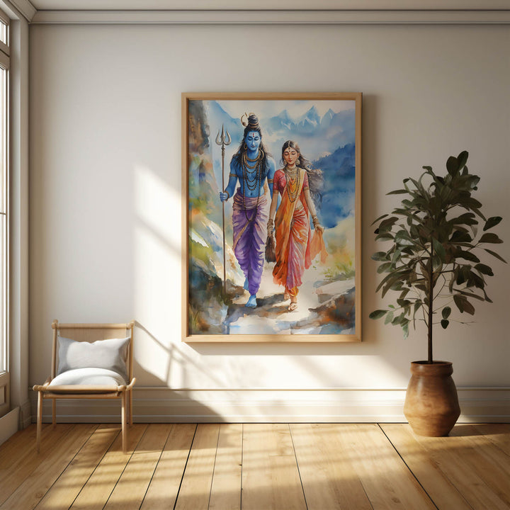 lord-shiv-goddess-parvati-vastu-painting