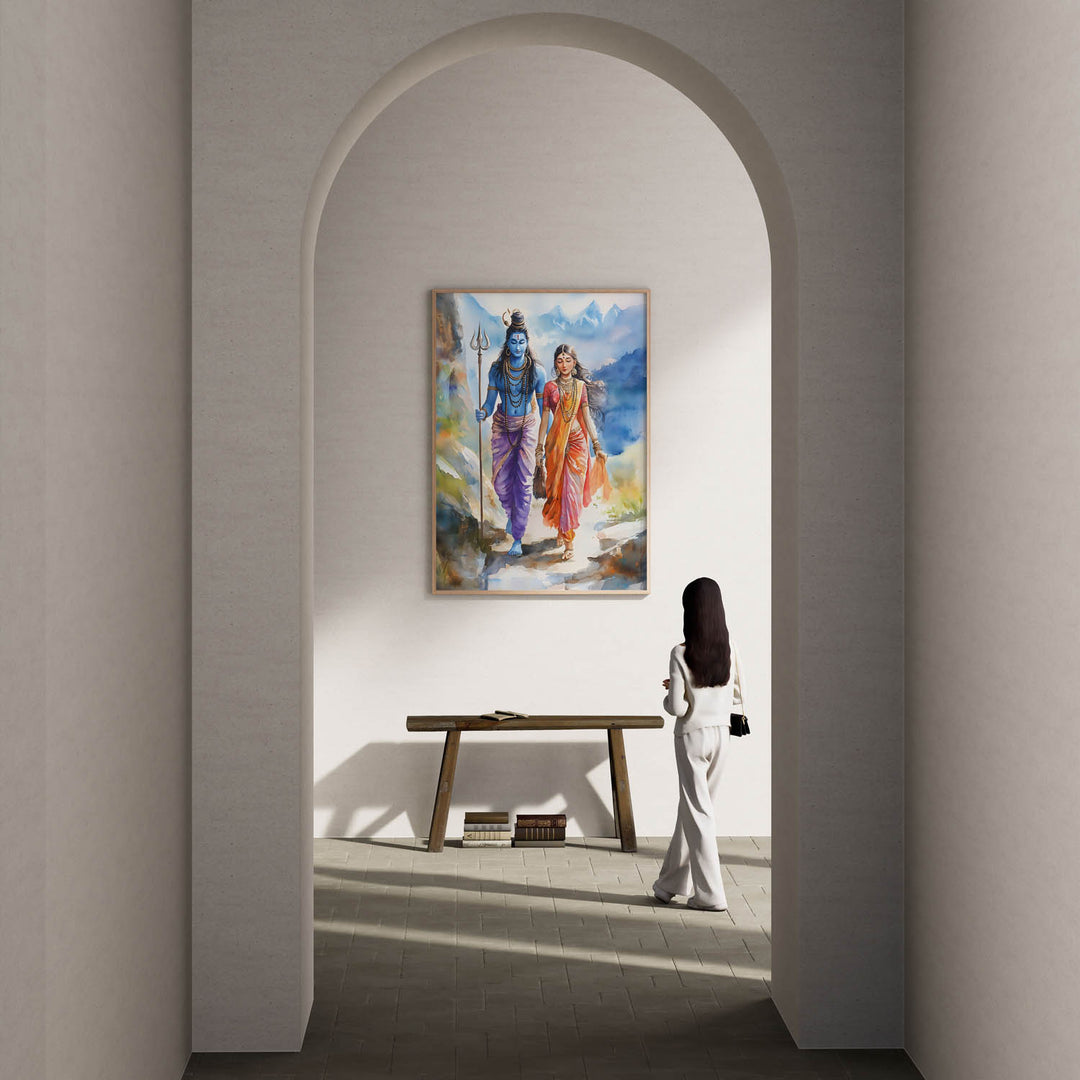 lord-shiv-goddess-parvati-vastu-painting