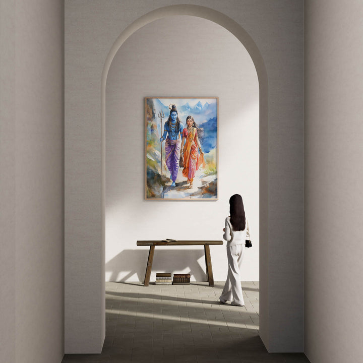 lord-shiv-goddess-parvati-vastu-painting