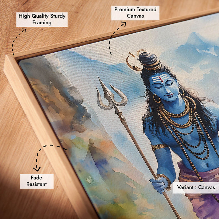 Lord Shiv & Goddess Parvati - Vastu Painting