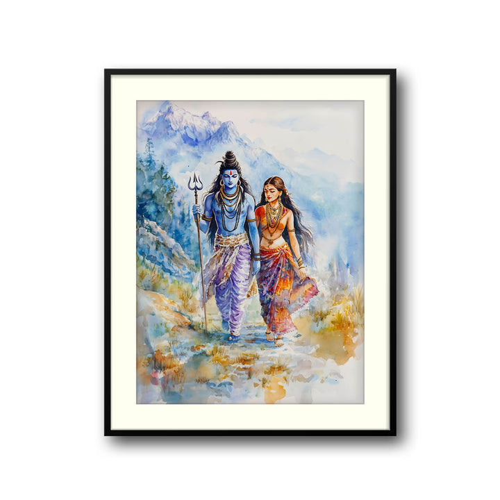 lord-shiv-goddess-parvati-in-himalaya-vastu-painting