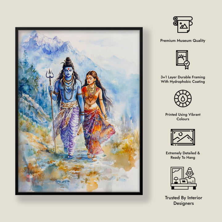 lord-shiv-goddess-parvati-in-himalaya-vastu-painting