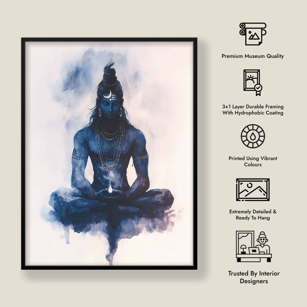 Lord Shiva Meditating - Vastu Painting