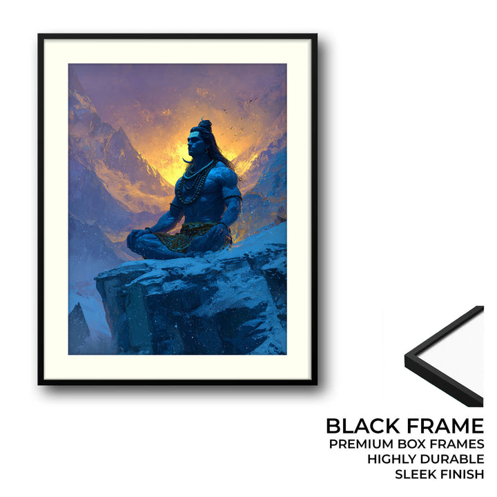 Lord Shiva Meditation Painting – Mahadev Himalayan Vastu Wall Art