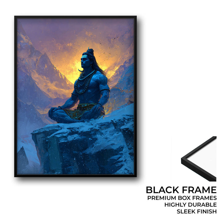 Lord Shiva Meditation Painting – Mahadev Himalayan Vastu Wall Art