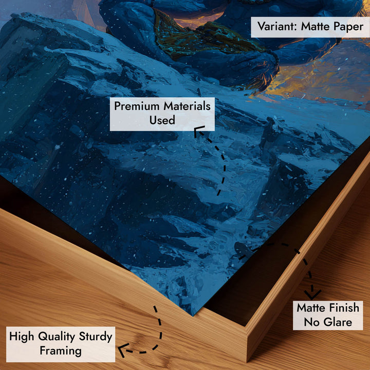 Lord Shiva Meditation Painting – Mahadev Himalayan Vastu Wall Art